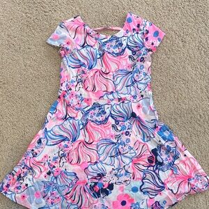 Lilly Pulitzer Pink and Blue Swirl Kids Dress